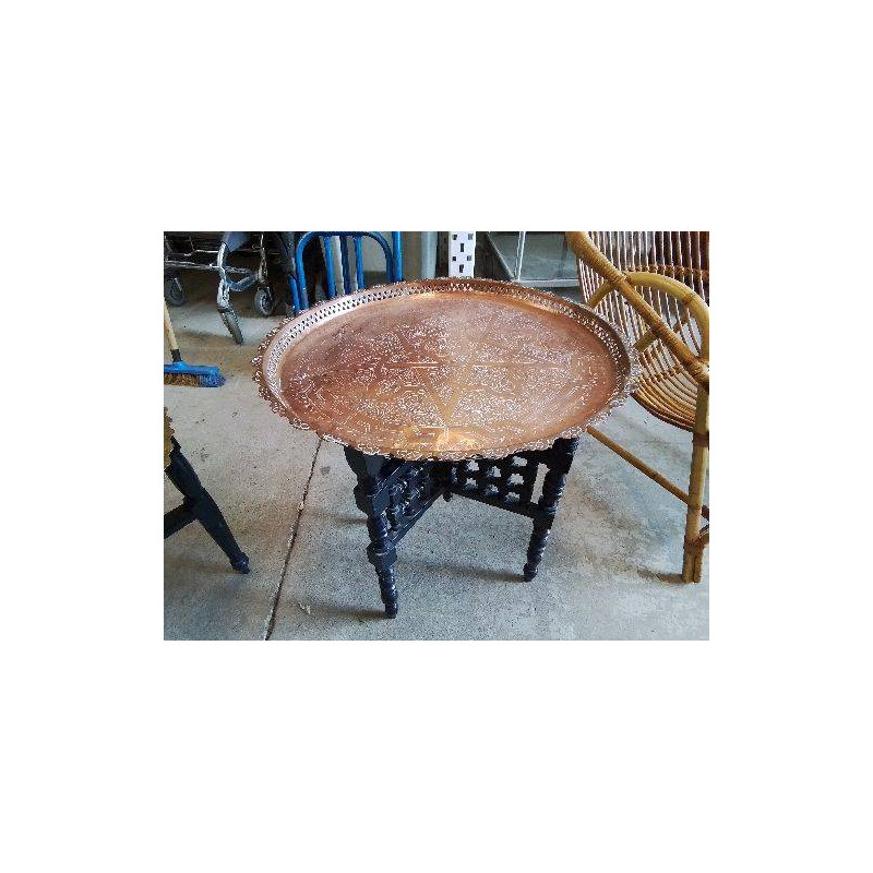 TABLE BASSE PLATEAU MAROCAIN CUIVRE