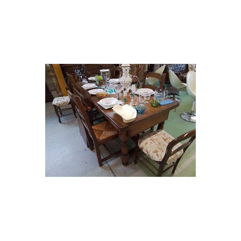 TABLE DE FERME AVEC GRAND TIROIR