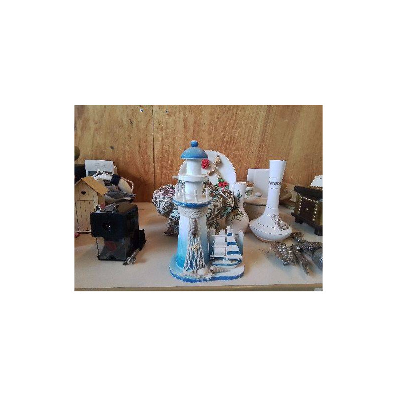 PHARE BLEU DECORATIF 