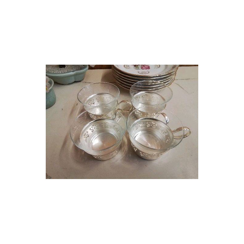 LOT DE 4 TASSES A CAFE 