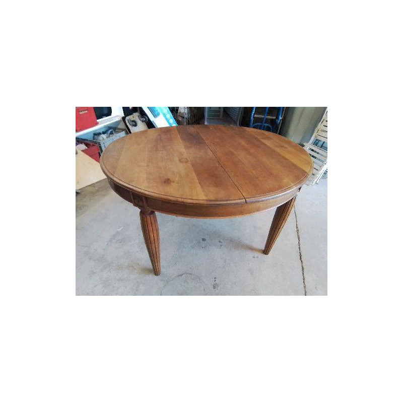 TABLE OVALE ART DECO EN NOYER