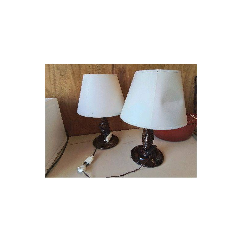 LAMPE PIED EN BOIS