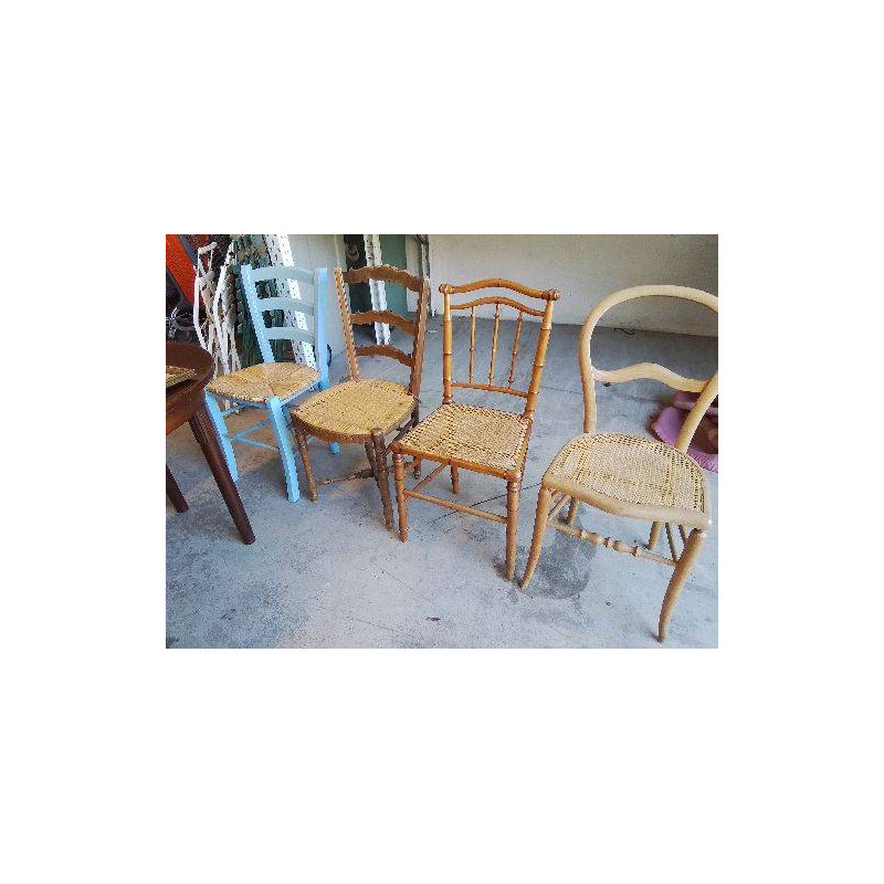 CHAISE CANNÉE EFFET BAMBOO