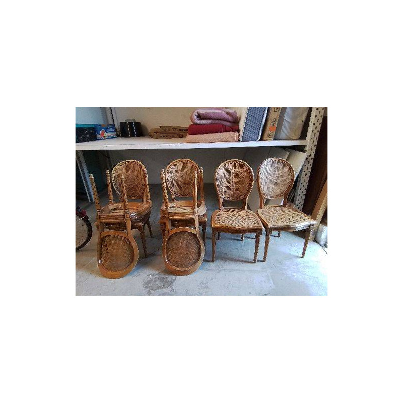 CHAISE CANNÉE MEDAILLON 