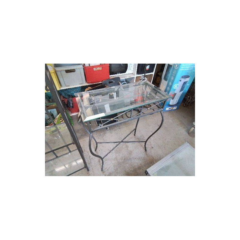 PETITE CONSOLE FER ET VERRE 