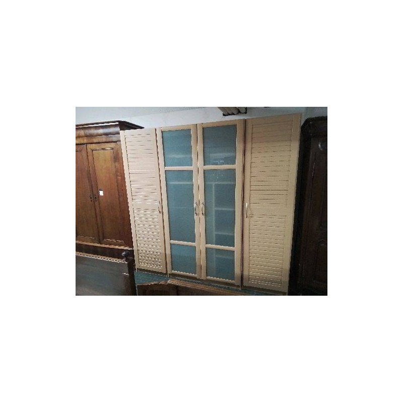 MEUBLE DE RANGEMENT DEUX PORTES VITRÉE 