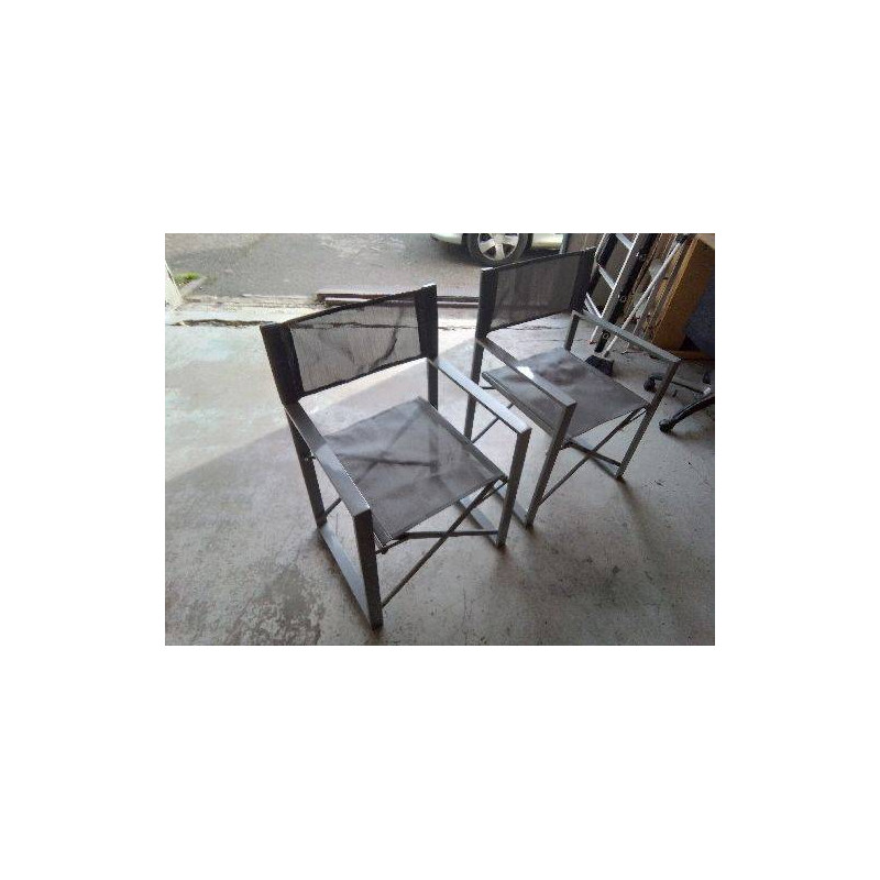 FAUTEUIL D’EXTERIEUR PLIABLE GRIS 