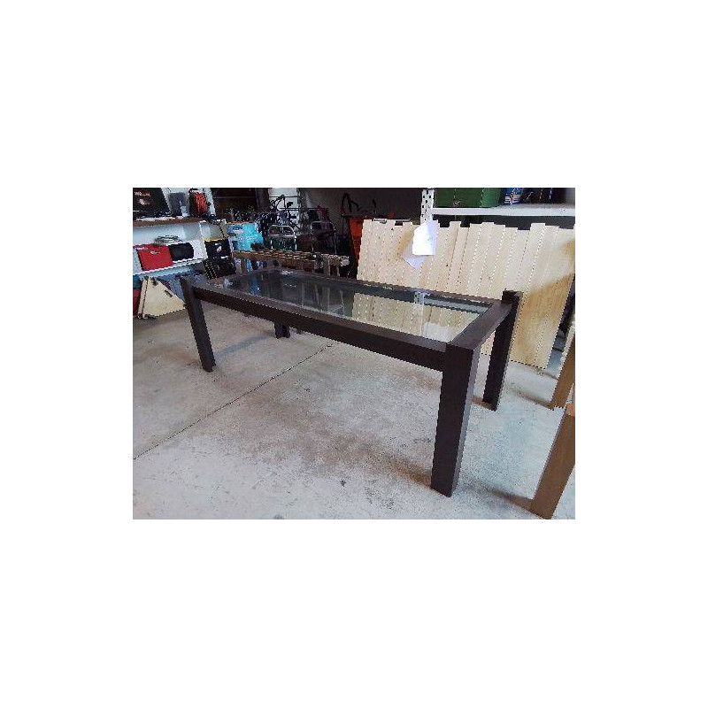GRANDE TABLE DE SALLE A MANGER PLATEAU VERRE
