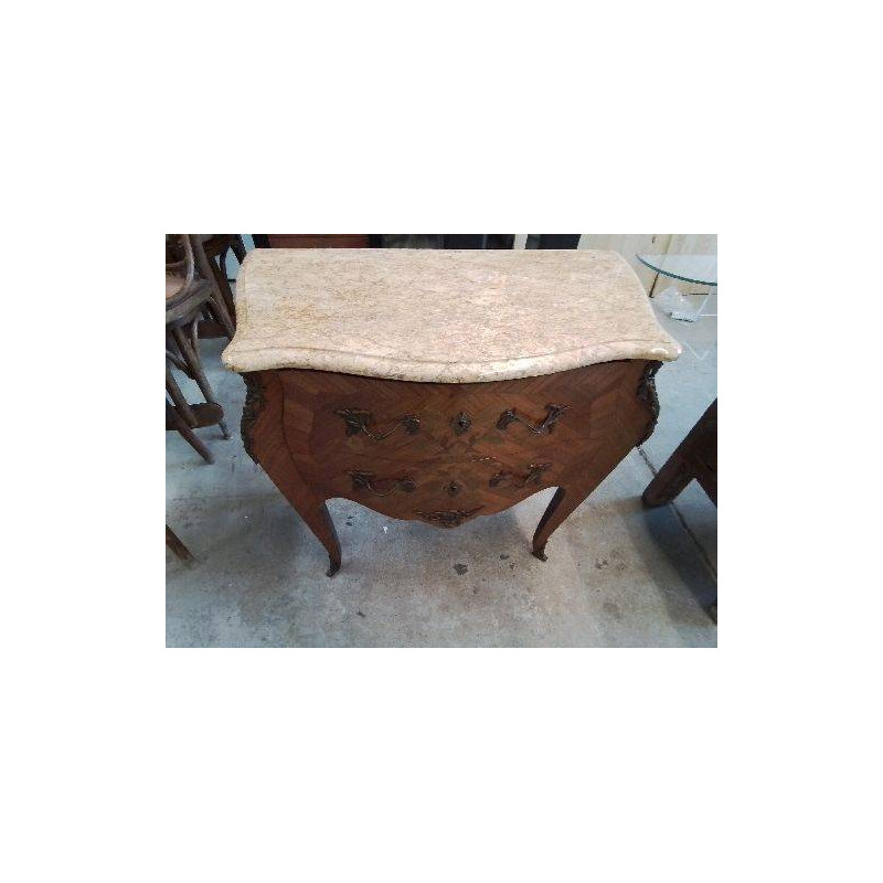 COMMODE STYLE LOUIS XV EN BOUS DE ROSE