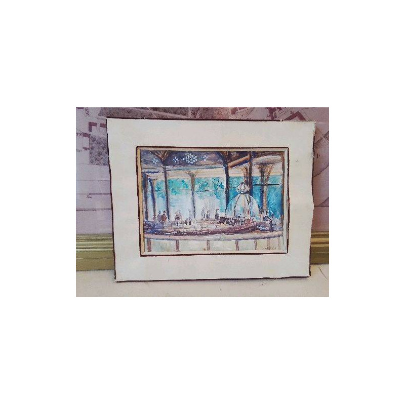 AQUARELLE REPRÉSENTANT LES THERMES DE C BOIBIEN