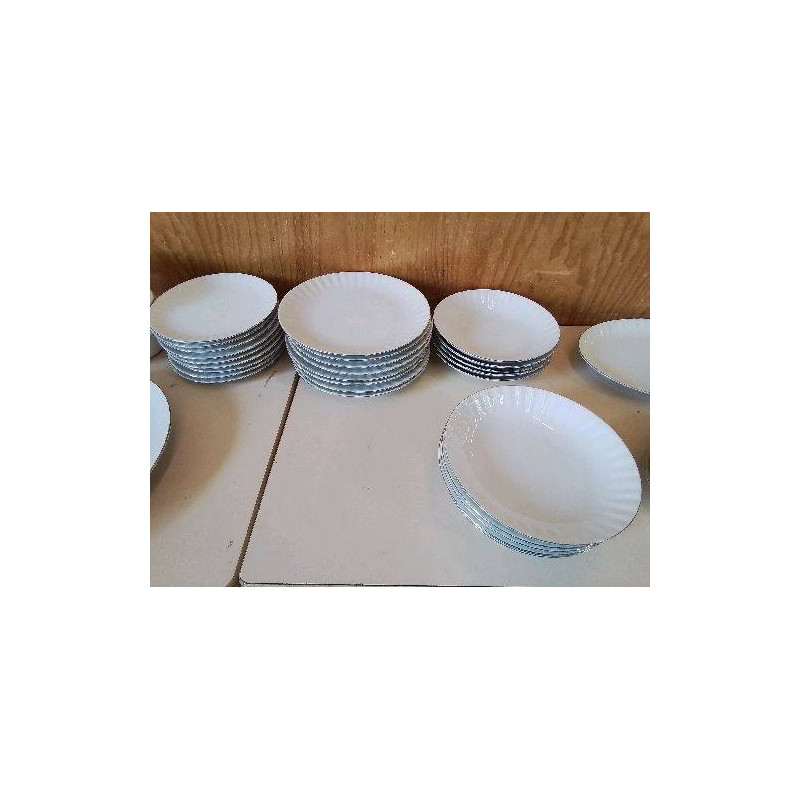 ASSIETTE BORDURE GRIS 