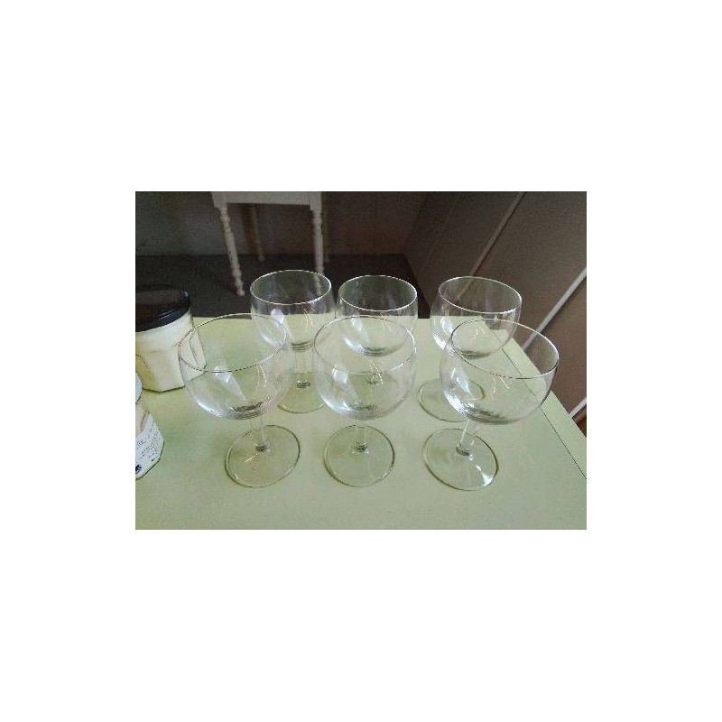 LOT DE 6 VERRE EN CRISTAL 