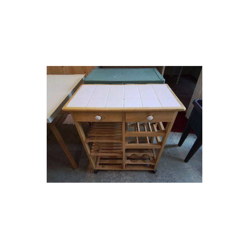 DESSERTE PLATEAU BLANC 