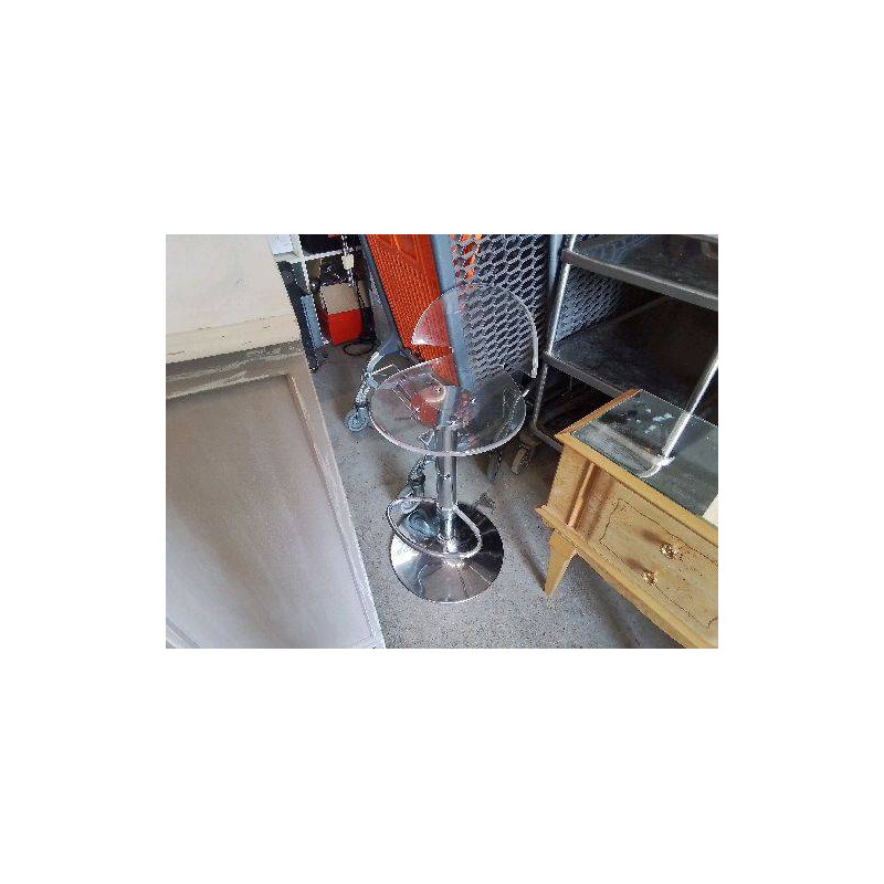 TABOURET HAUT TRANSPARENT