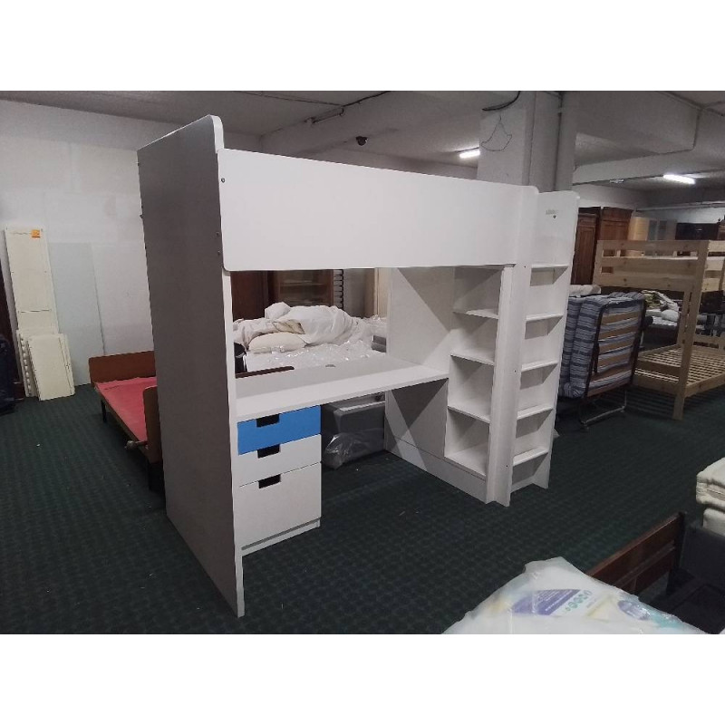 LIT MEZZANINE IKEA BLANC ET BLEU