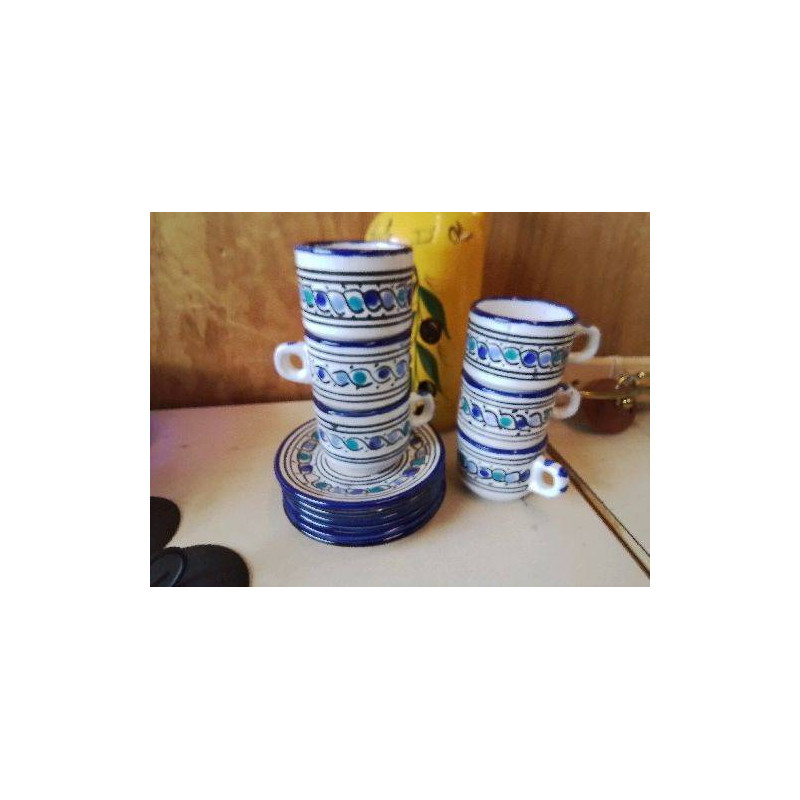 LOT DE 5 TASSES A CAFÉ AVEC SOUCOUPE 
