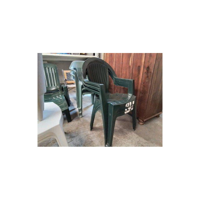 FAUTEUIL DE JARDIN  P.A.S. PVC VERT
