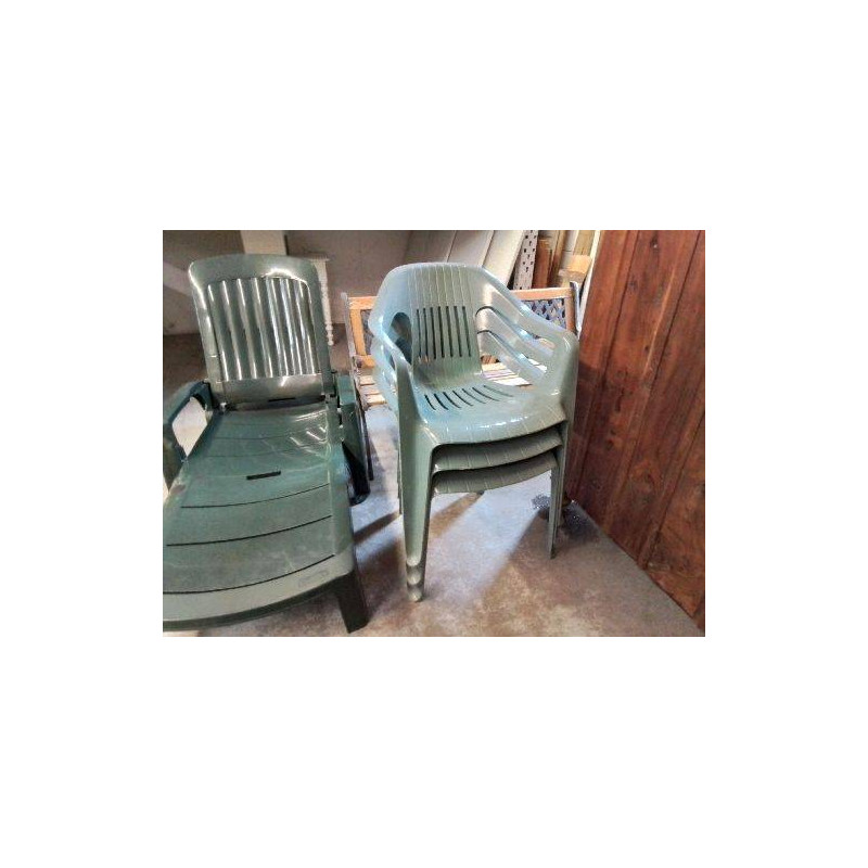 FAUTEUIL DE JARDIN PVC VERT