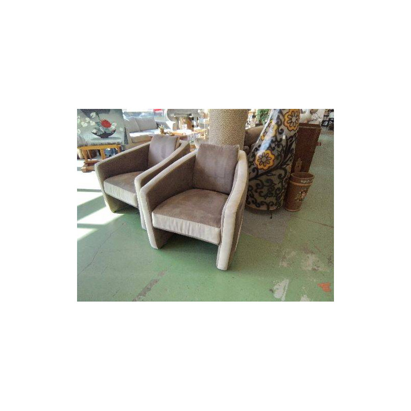 FAUTEUIL TYPE CABRIOLET EN SUEDINE
