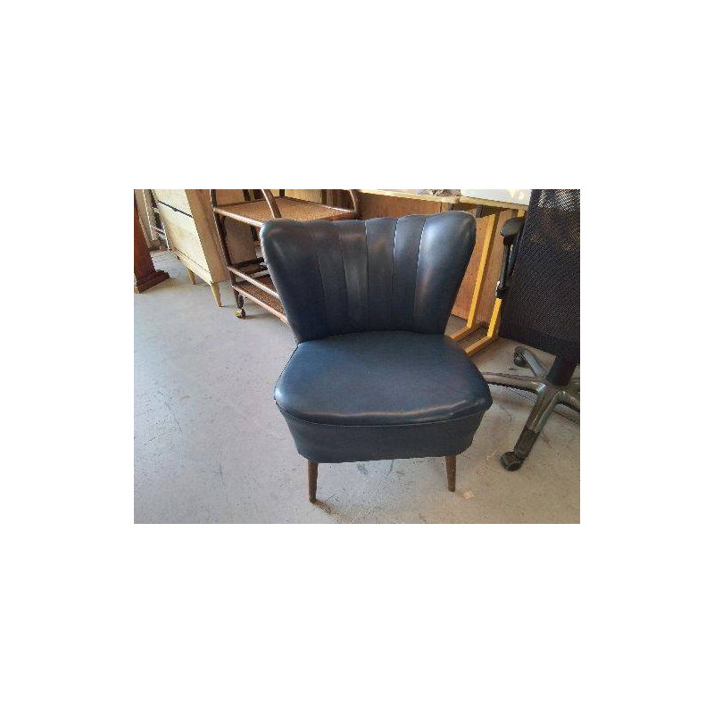 FAUTEUIL COCKTAIL ANNEE 70 SIMILICUIR