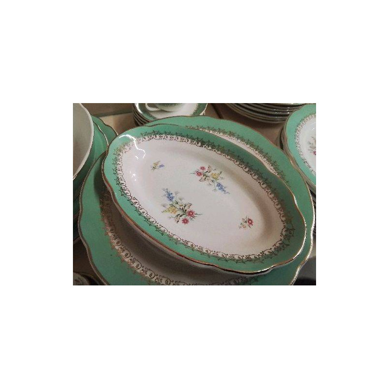 RAVIER MOTIF FLORAL EN PORCELAINE 