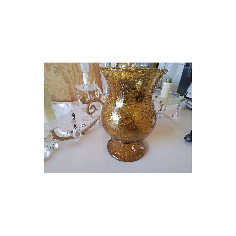 BOUGEOIR EN VERRE BULLÉ 