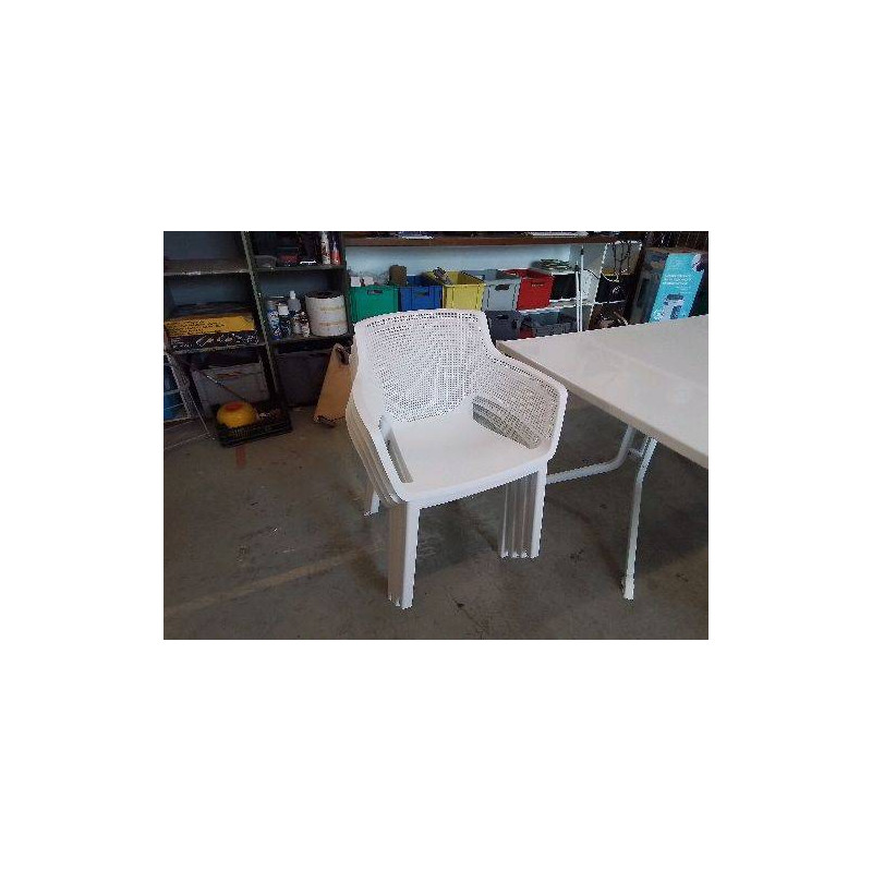 FAUTEUIL D’EXTÉRIEUR BLANC 