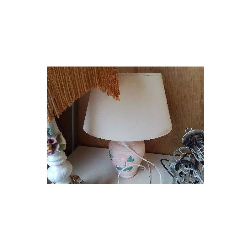 LAMPE ROSE MOTIF FLORAL 