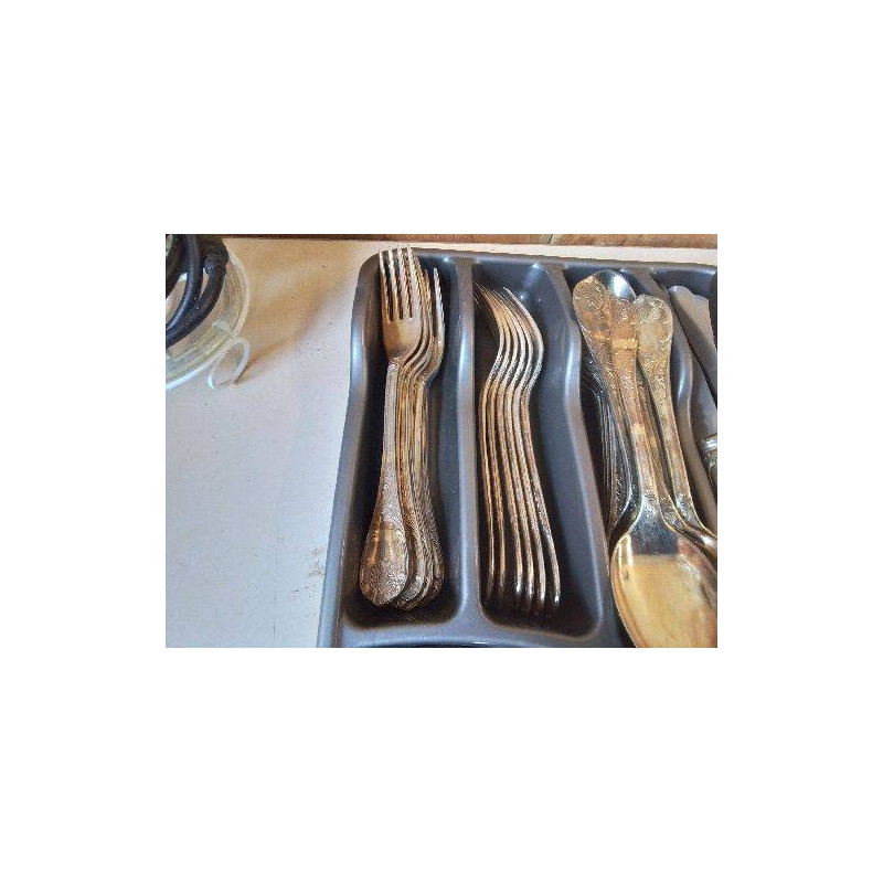 LOT DE 6 FOURCHETTES METAL ARGENTÉ 