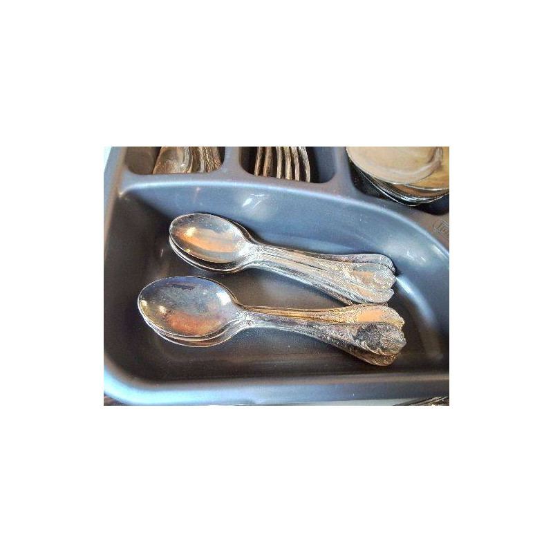 LOT DE 6 CUILLÈRE À CAFÉ METAL ARGENTÉ 