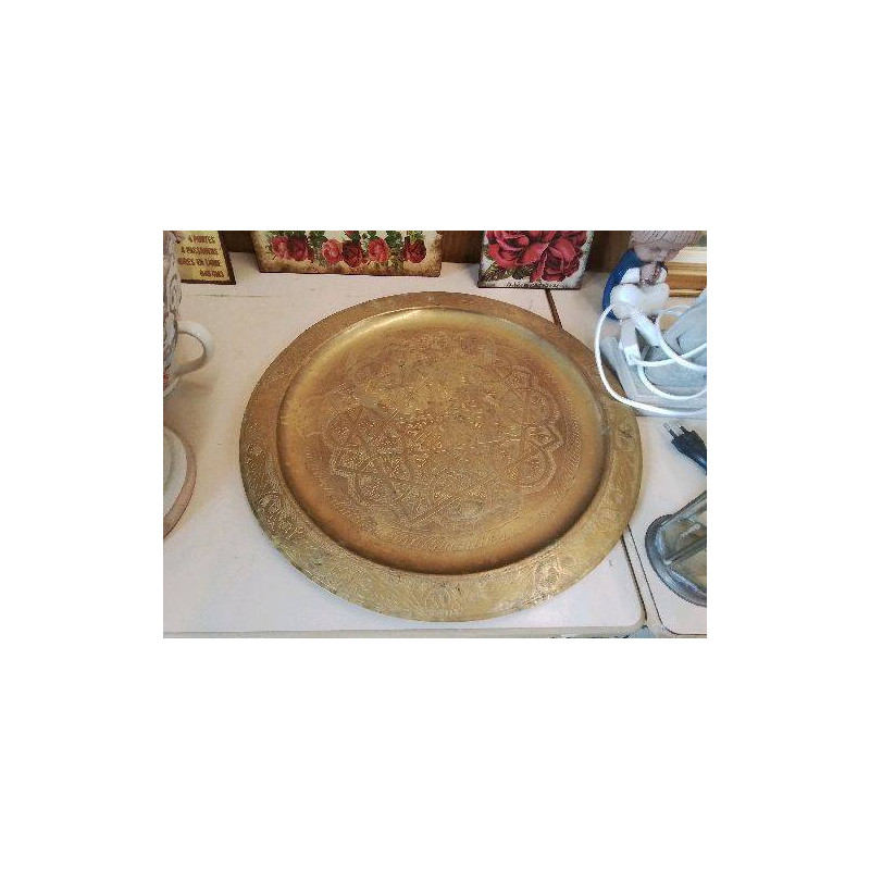 PLATEAU MAROCAIN EN LAITON 