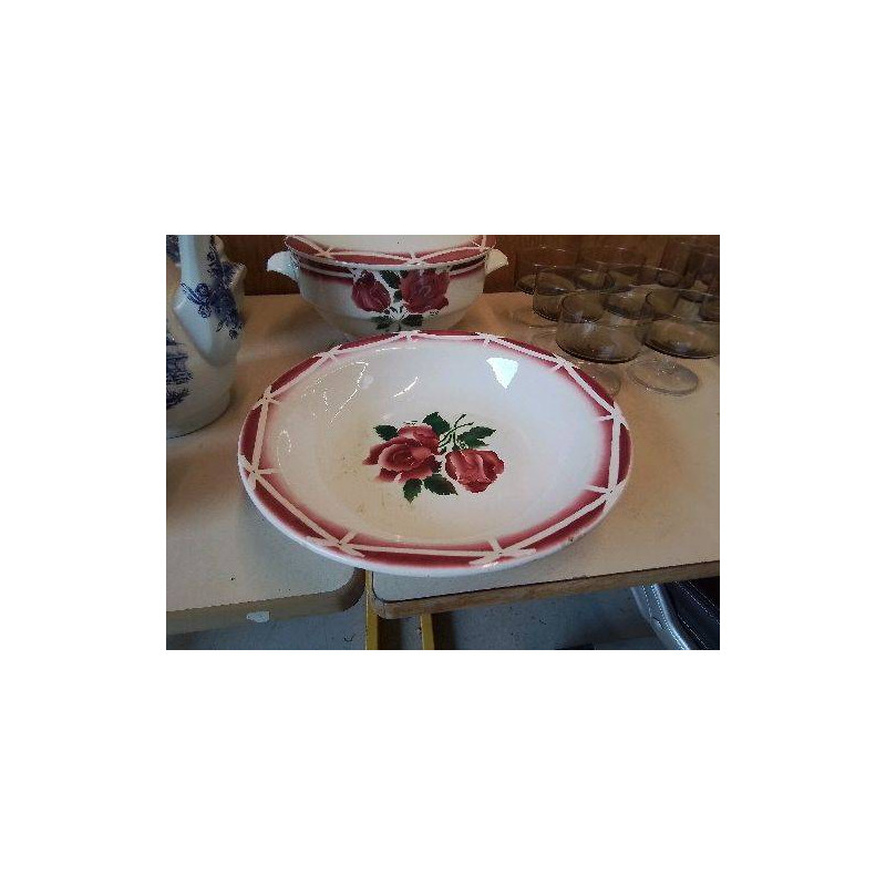 PLAT DE SERVICE MOTIF FLORAL 