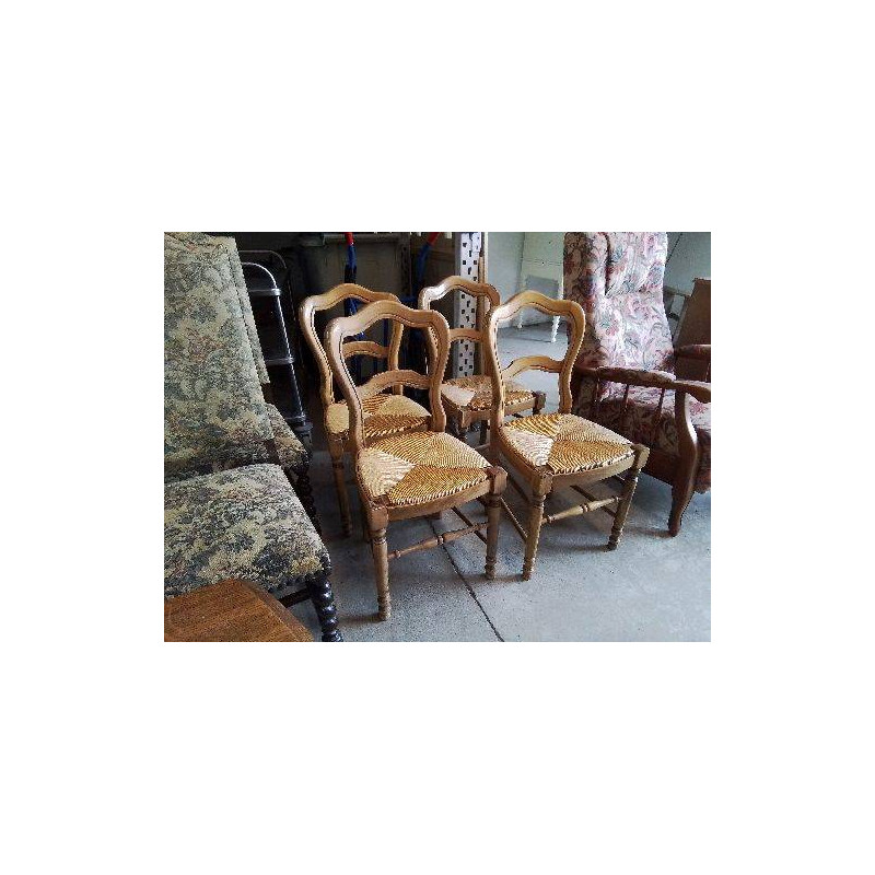 PETITE CHAISE PAILLE DE STYLE RUSTIQUE 