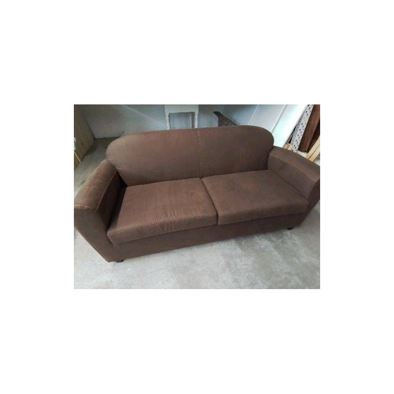 CANAPE MICROFIBRE ASPECT CUIR VEILLI REF CAM1544139-HJ