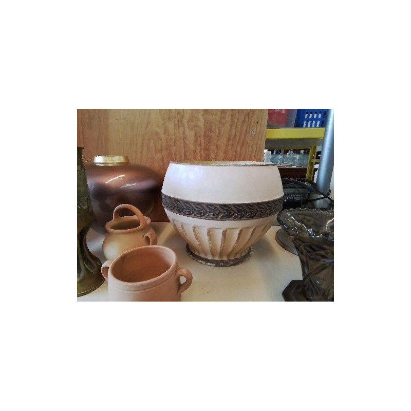 GRAND CACHE POT EN GRÈS 