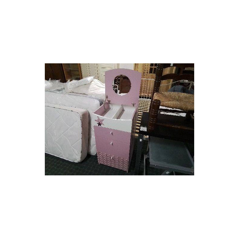 COMMODE COIFFEUSE CHAMBRE ENFANT ROSE