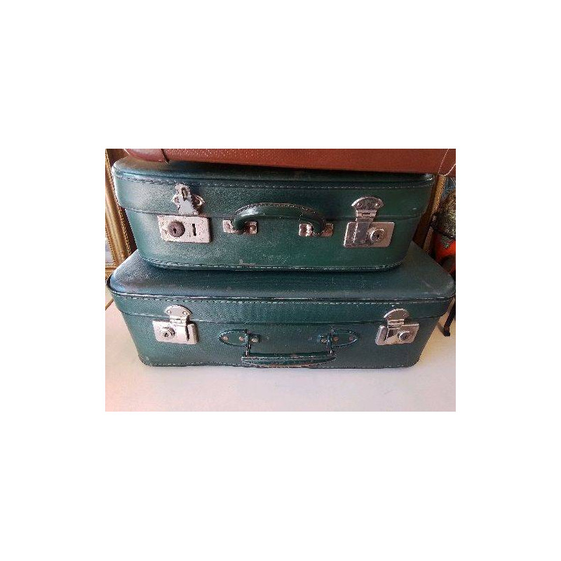 VALISE VERTE VINTAGE 