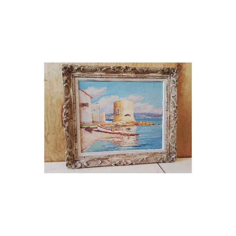 PEINTURE SUR BOIS ’ BORD DE MER ’