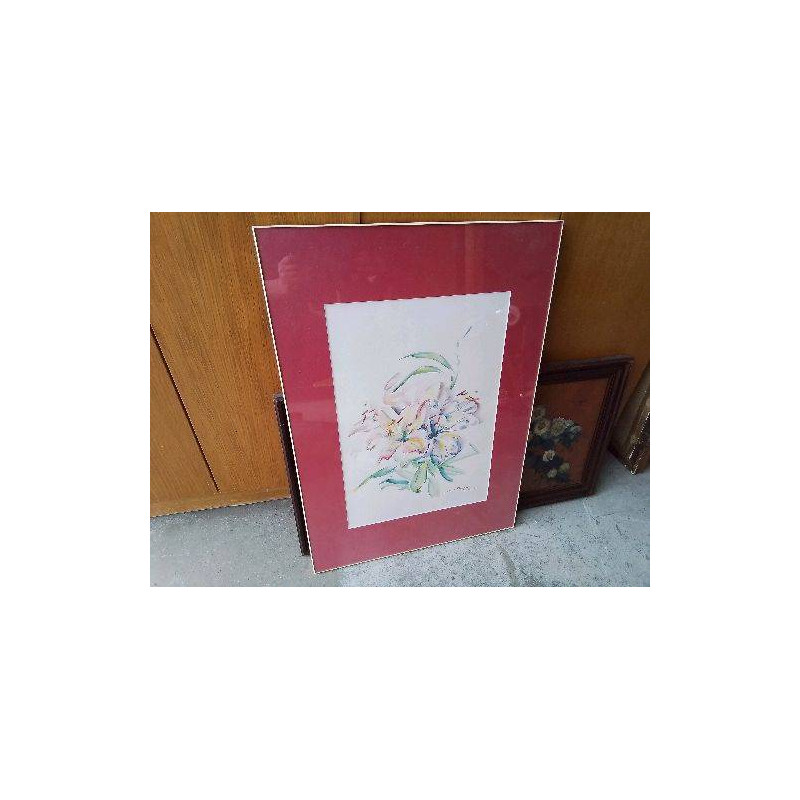 AQUARELLE ’ LYS ABSTRAITE’