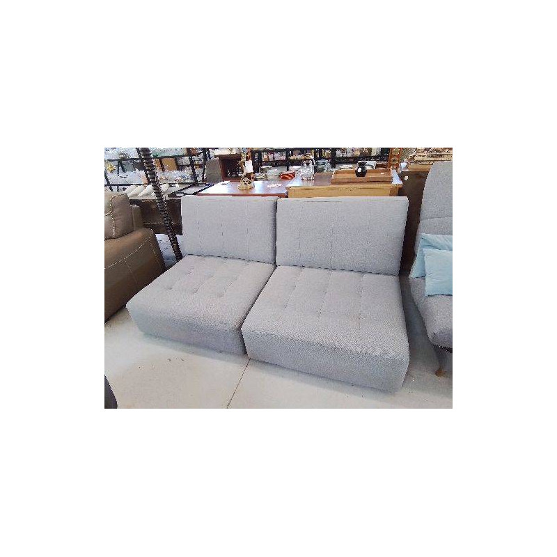 CANAPÉ DEUX PLACES MODULABLE GRIS 