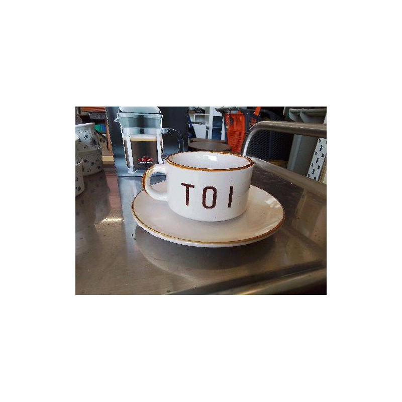 LOT DE 2 TASSE TOI ET MOI AVEC SOUCOUPE 