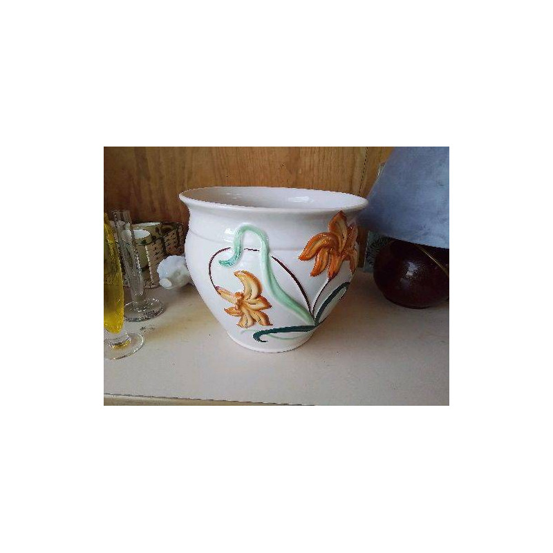 POT A FLEUR MOTIF FLORAL 