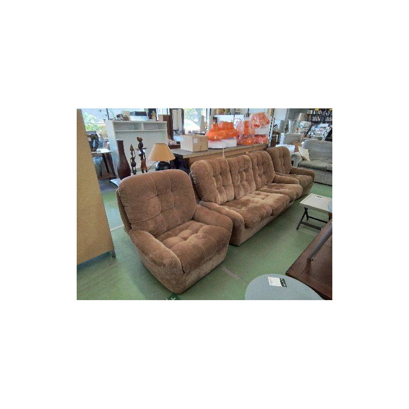 FAUTEUIL TISSU COULEUR CARAMEL 