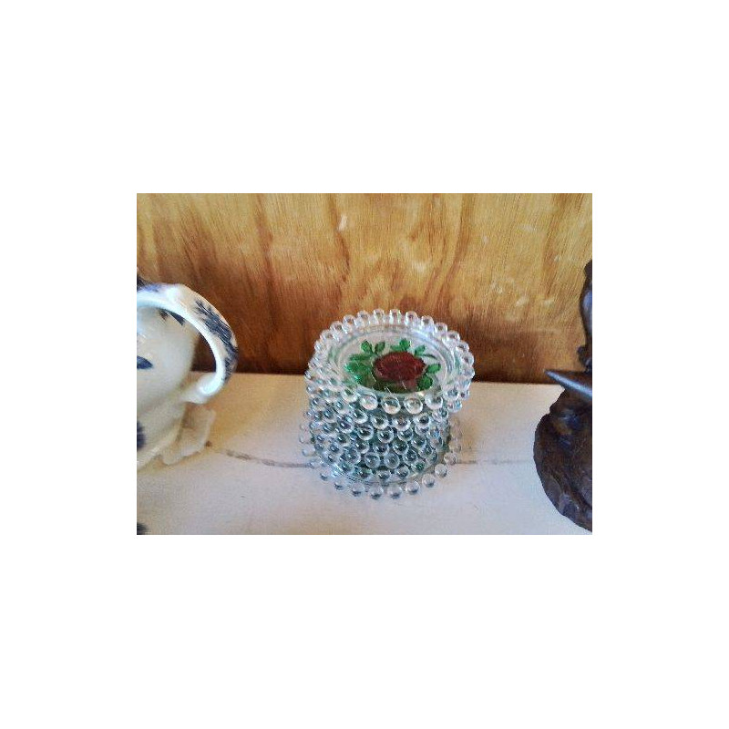 DESSOUS DE VERRE MOTIF ROSE 