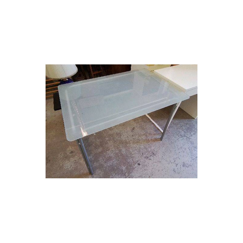 BUREAU PLATEAU EN VERRE 