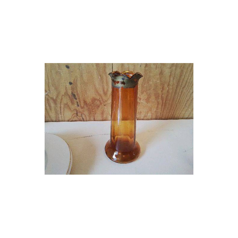 VASE EN VERRE JAUNE 