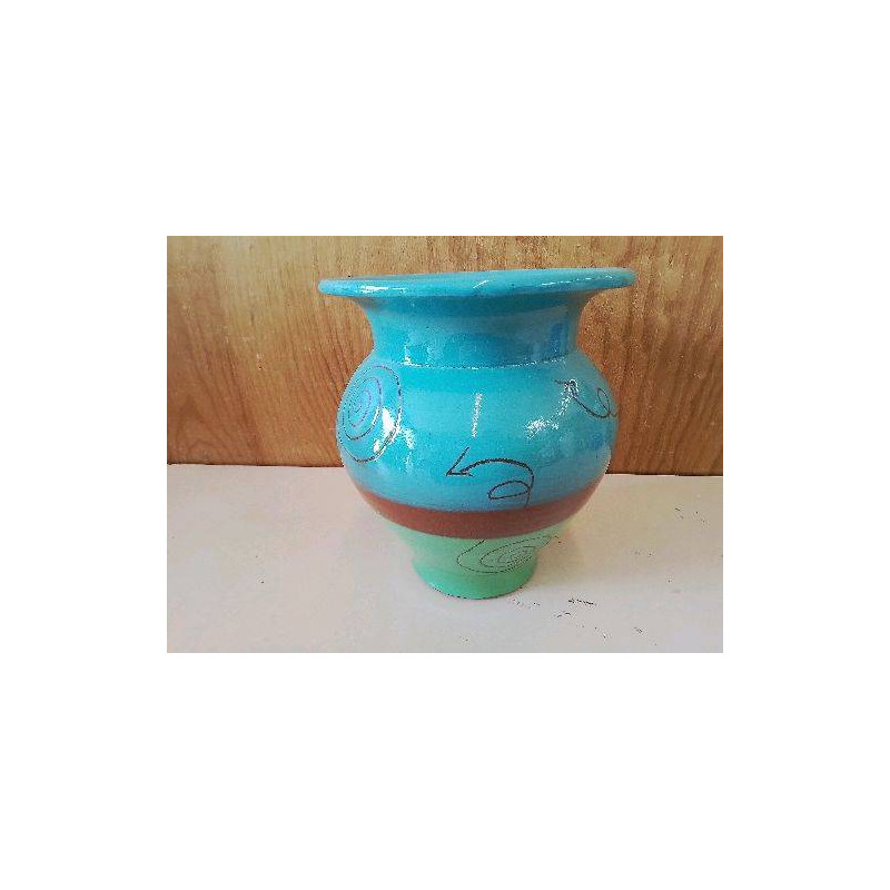 VASE EN GRES ÉMAILLÉ 