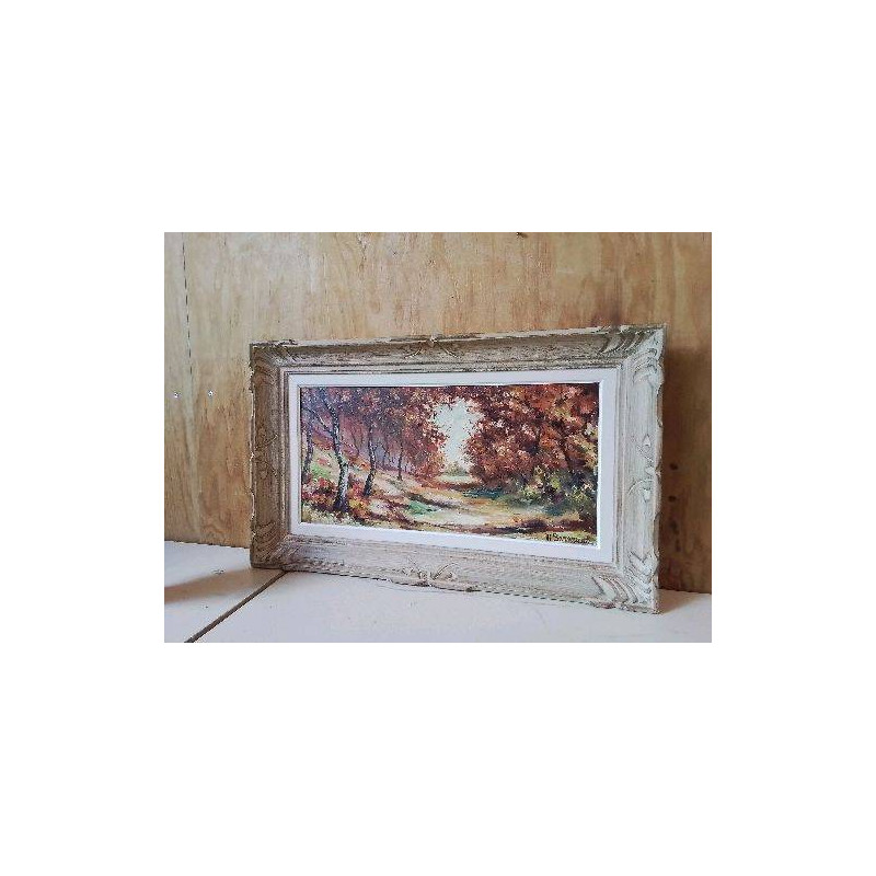 GRANDE PEINTURE PAYSAGE FORÊT 