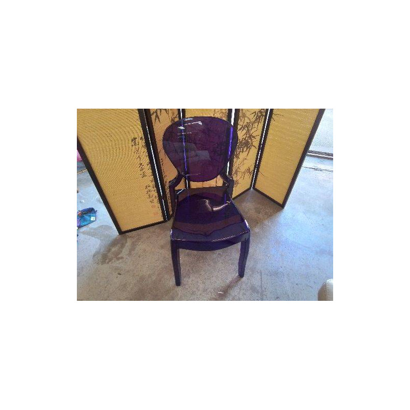 CHAISE EN PLEXI VIOLETTE