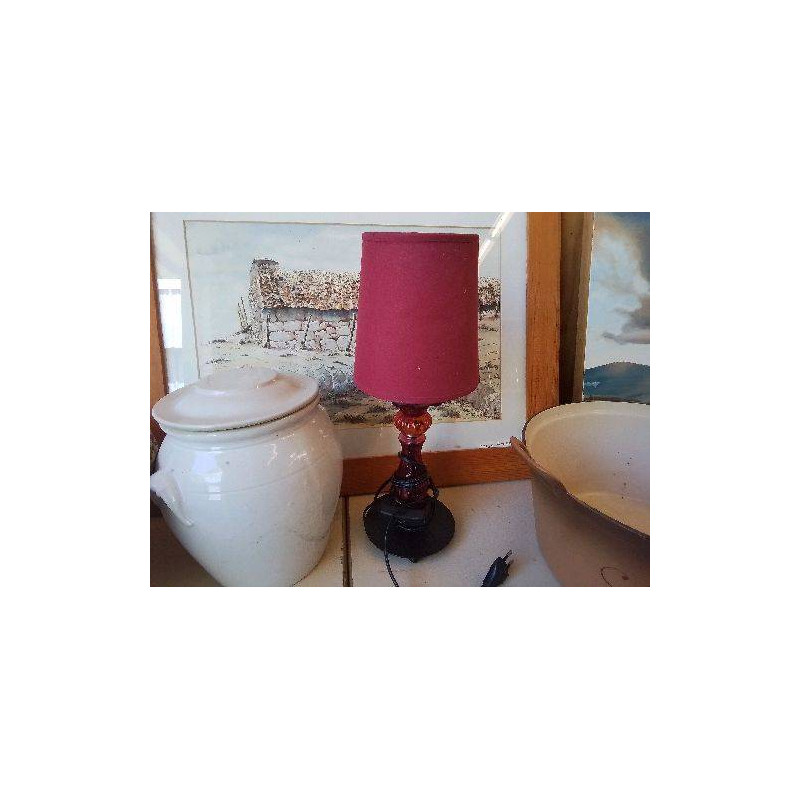LAMPE PIED VERRE